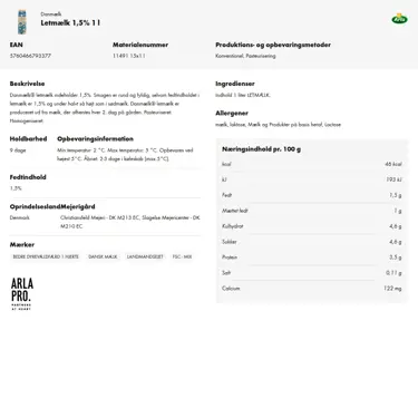 Download produktinformation