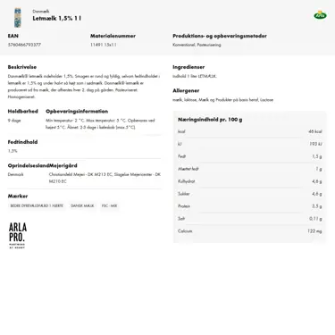 Download produktinformation