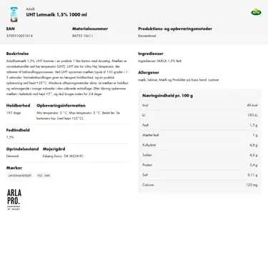 Download produktinformation