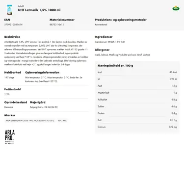 Download produktinformation