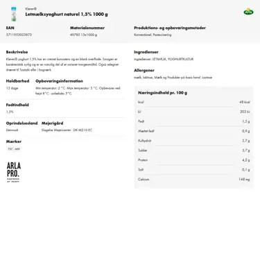 Download produktinformation