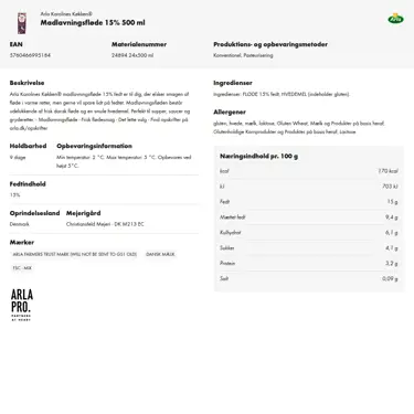 Download produktinformation