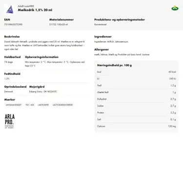 Download produktinformation