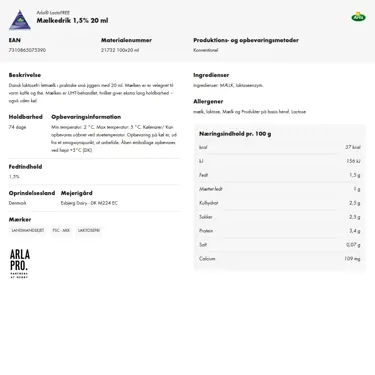 Download produktinformation