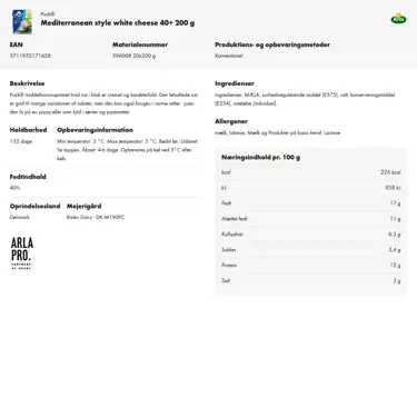 Download produktinformation