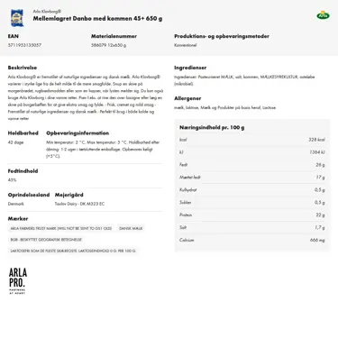 Download produktinformation