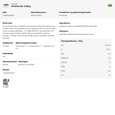 Download produktinformation