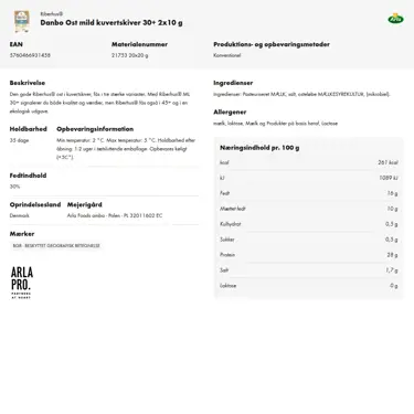 Download produktinformation