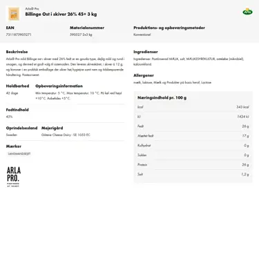 Download produktinformation