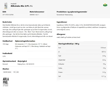 Download produktinformation