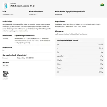 Download produktinformation