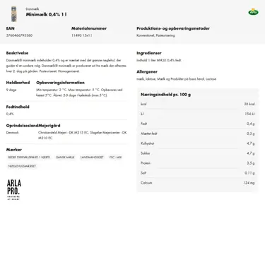 Download produktinformation