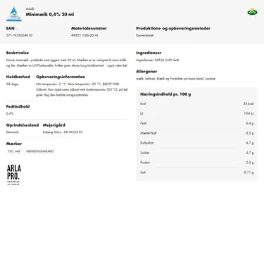 Download produktinformation