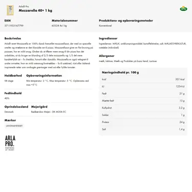 Download produktinformation