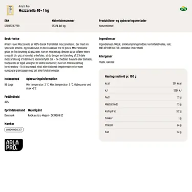 Download produktinformation