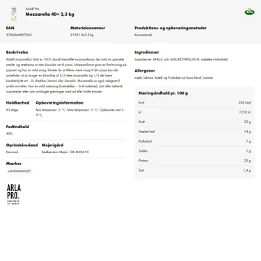 Download produktinformation