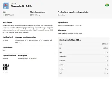 Download produktinformation