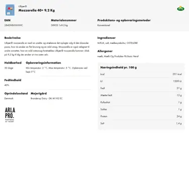 Download produktinformation