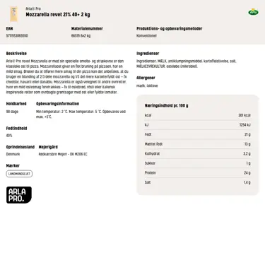 Download produktinformation