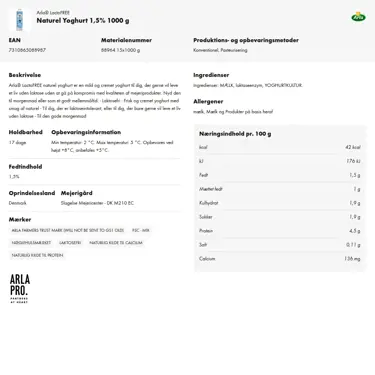 Download produktinformation