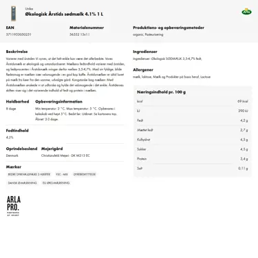 Download produktinformation