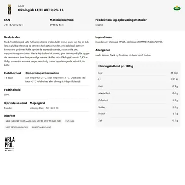 Download produktinformation