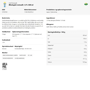 Download produktinformation