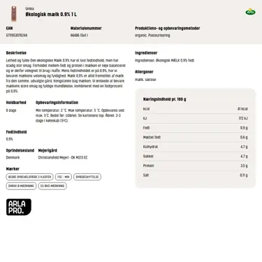 Download produktinformation