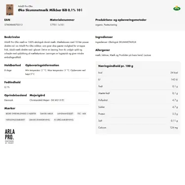 Download produktinformation