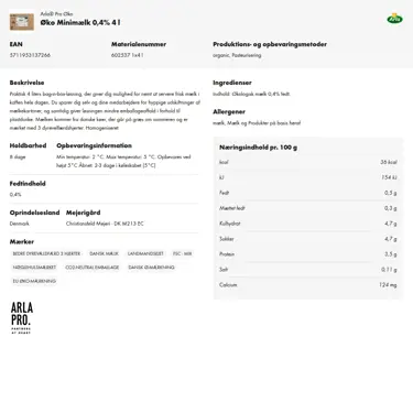 Download produktinformation