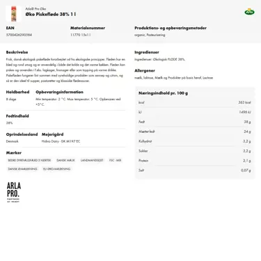 Download produktinformation