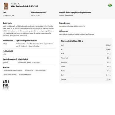 Download produktinformation