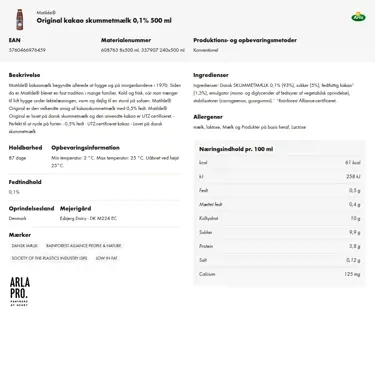 Download produktinformation