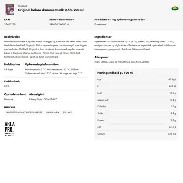 Download produktinformation