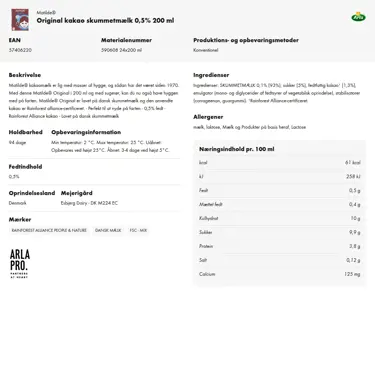 Download produktinformation