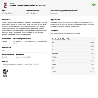 Download produktinformation