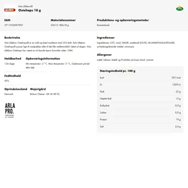 Download produktinformation