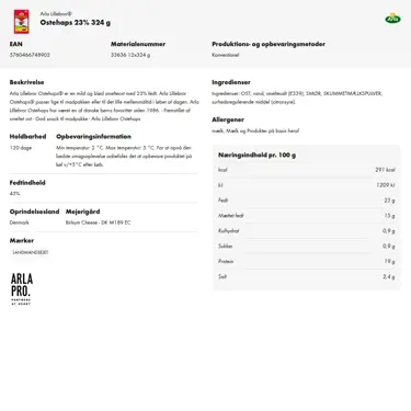 Download produktinformation