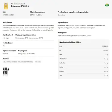 Download produktinformation