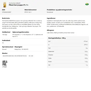 Download produktinformation