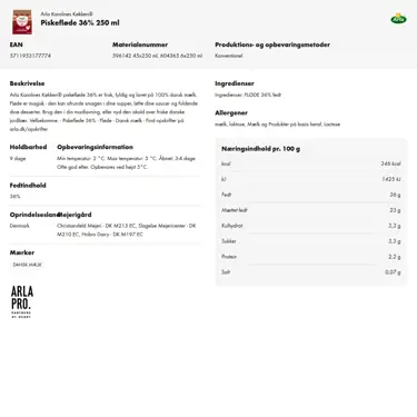 Download produktinformation