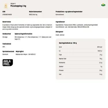 Download produktinformation