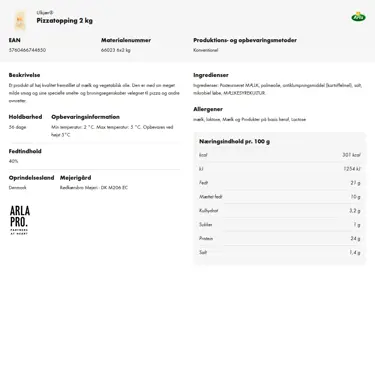 Download produktinformation