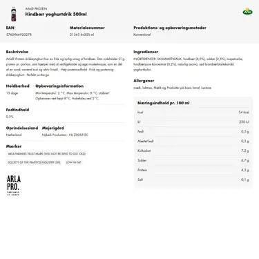 Download produktinformation