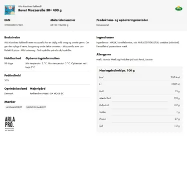 Download produktinformation