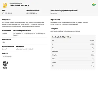 Download produktinformation