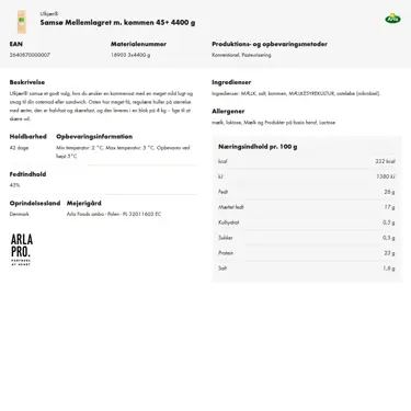 Download produktinformation