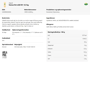 Download produktinformation