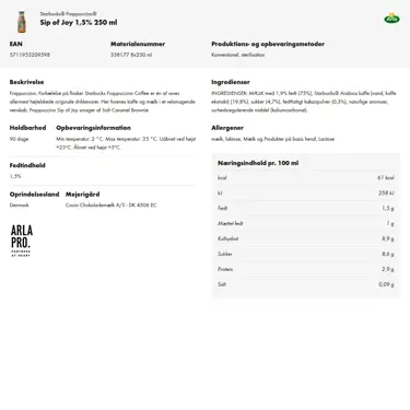 Download produktinformation