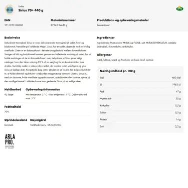 Download produktinformation